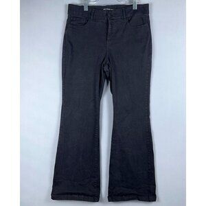 INC Denim Sculpting Flare Jeans Womens Size 16/33 High Rise Black